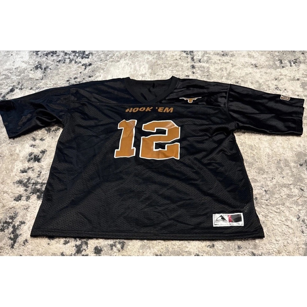COLT MCCOY AUGUSTA MESH BLACK JERSEY MENS SZ LARGE Hook Em TEXAS LONG HORNS